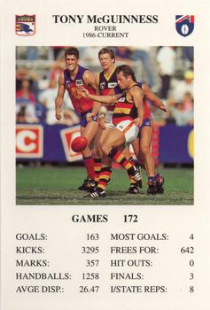 1994 The Great Footy Card Game #NNO Tony McGuinness Front